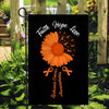 Faith Hope Love Leukemia Cancer Awareness Flag Daisy Flower Orange Ribbon | siriusteestore