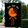 Faith Hope Love Leukemia Cancer Awareness Flag Daisy Flower Orange Ribbon | siriusteestore