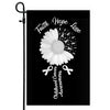 Faith Hope Love Lung Cancer Awareness Flag Daisy Flower White Ribbon | siriusteestore