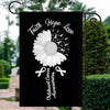 Faith Hope Love Lung Cancer Awareness Flag Daisy Flower White Ribbon | siriusteestore