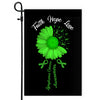 Faith Hope Love Lymphoma Cancer Awareness Flag Daisy Flower Green Ribbon | siriusteestore