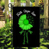 Faith Hope Love Lymphoma Cancer Awareness Flag Daisy Flower Green Ribbon | siriusteestore