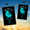 Faith Hope Love Ovarian Cancer Awareness Flag Daisy Flower Teal Ribbon | siriusteestore