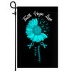 Faith Hope Love PCOS Awareness Flag Daisy Flower Teal Ribbon | siriusteestore