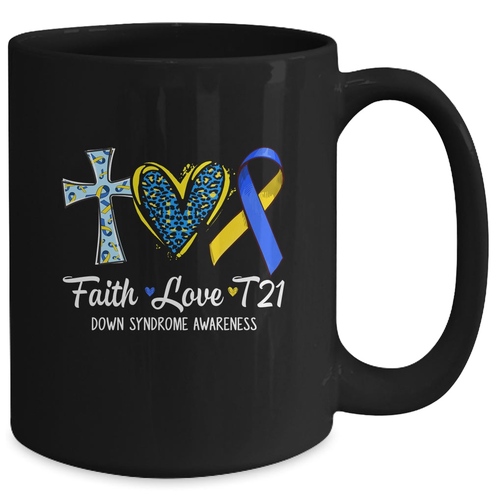 Faith Love Down Syndrome Awareness Christian Men Women Mug | siriusteestore