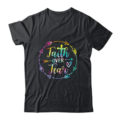 Faith Over Fear Arrow Cute Lettering Inspirational Christian Shirt & Hoodie | siriusteestore