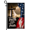 Faith Over Fear Jesus Christian Cross American Flag | siriusteestore