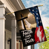 Faith Over Fear Jesus Christian Cross American Flag | siriusteestore