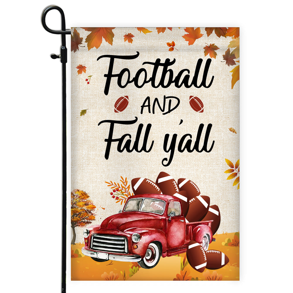 Fall Car Pumpkin Flag Football Flag Autumn Leaves | siriusteestore
