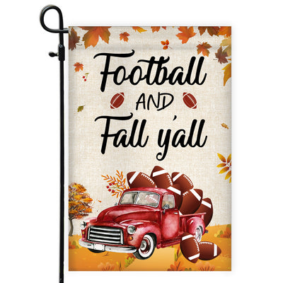 Fall Car Pumpkin Flag Football Flag Autumn Leaves | siriusteestore