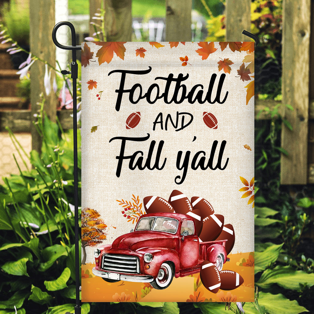 Fall Car Pumpkin Flag Football Flag Autumn Leaves | siriusteestore