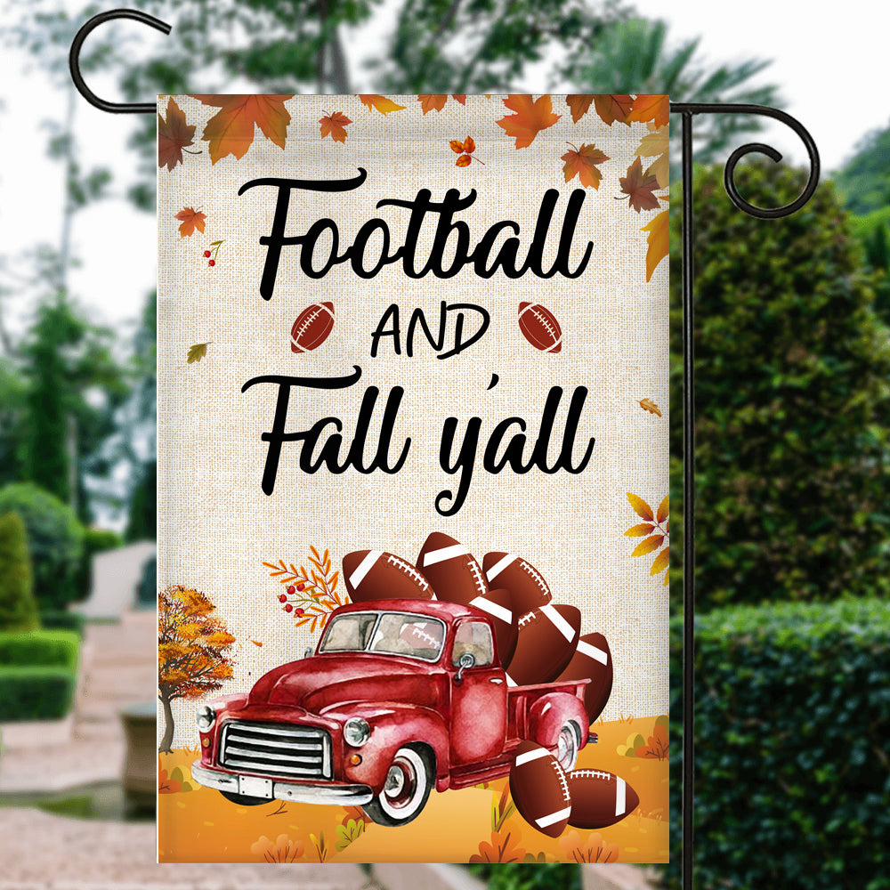Fall Car Pumpkin Flag Football Flag Autumn Leaves | siriusteestore