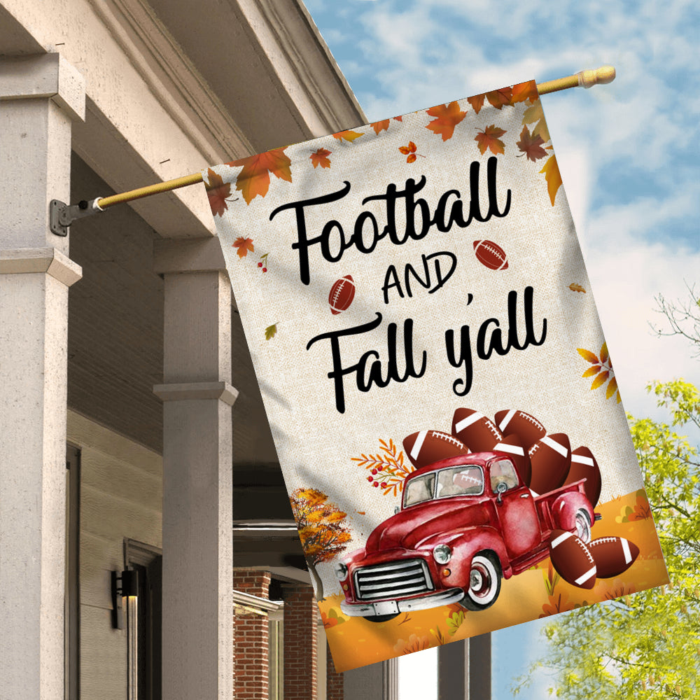 Fall Car Pumpkin Flag Football Flag Autumn Leaves | siriusteestore