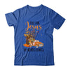 Fall For Jesus He Never Leaves Thanksgiving Pumpkin Truck Shirt & Hoodie | siriusteestore