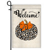 Fall Pumpkin Leopard Welcome Flags Autumn Seasonal Home | siriusteestore