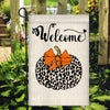 Fall Pumpkin Leopard Welcome Flags Autumn Seasonal Home | siriusteestore