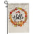 Fall Pumpkin Thanksgiving Day Hello Welcome Flag Wreath | siriusteestore