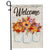 Fall Welcome Flag Floral Vertical Rustic Farmhouse Seasonal Holiday | siriusteestore