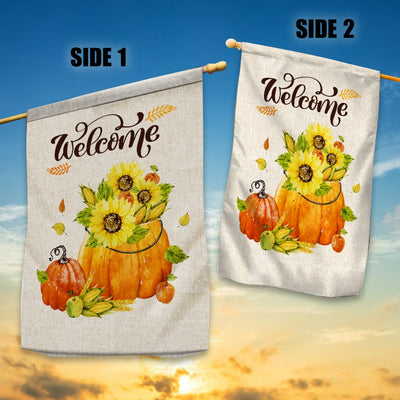 Fall Welcome Pumpkin Rustic Farmhouse Yard Seasonal Holiday | siriusteestore