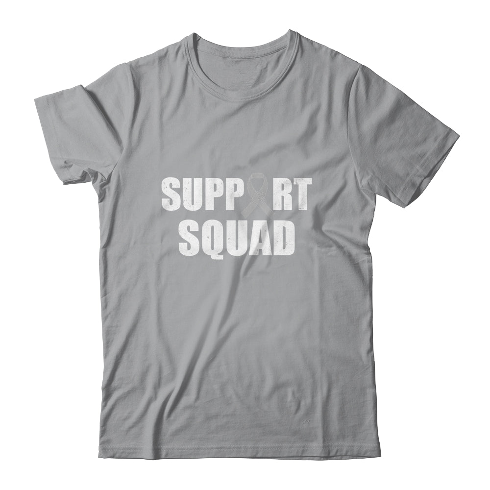Family Brain Cancer Awareness Grey Ribbon Support Squad Shirt & Hoodie | siriusteestore