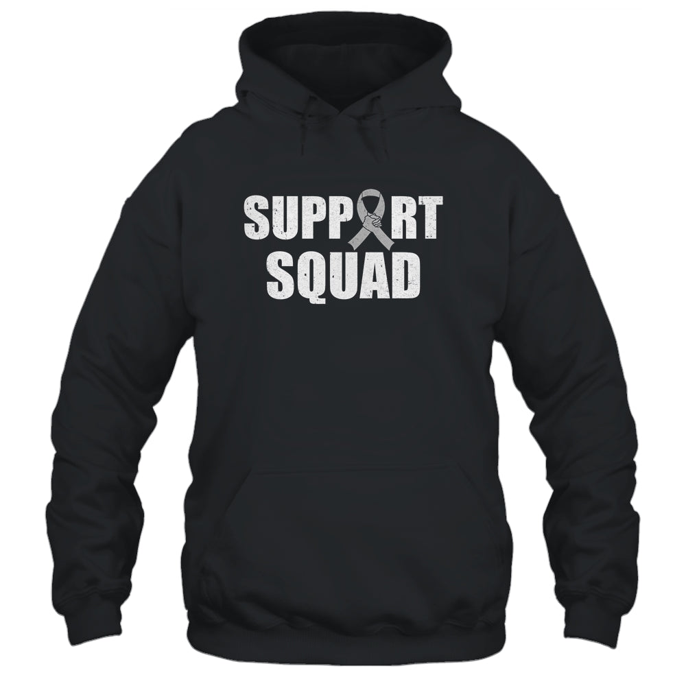 Family Brain Cancer Awareness Grey Ribbon Support Squad Shirt & Hoodie | siriusteestore