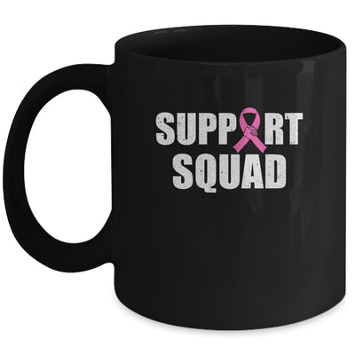 Family Breast Cancer Awareness Pink Ribbon Support Squad Mug | siriusteestore