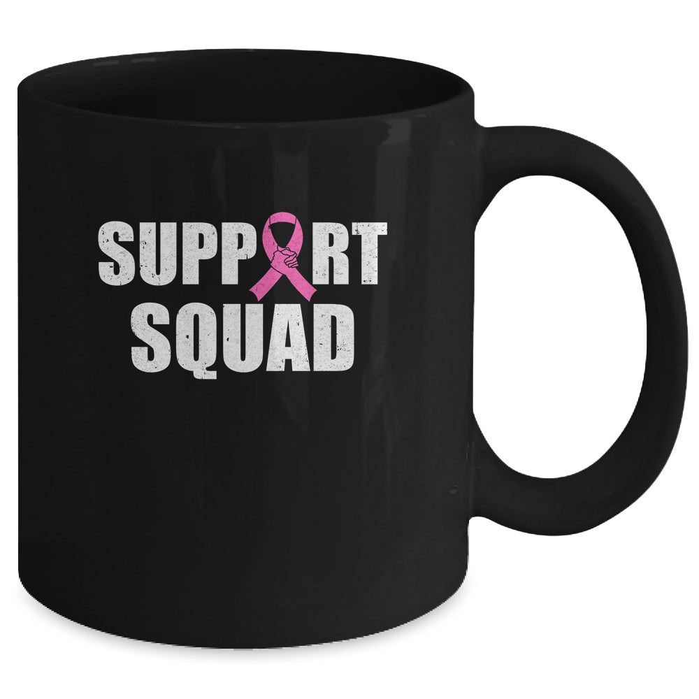 Family Breast Cancer Awareness Pink Ribbon Support Squad Mug | siriusteestore