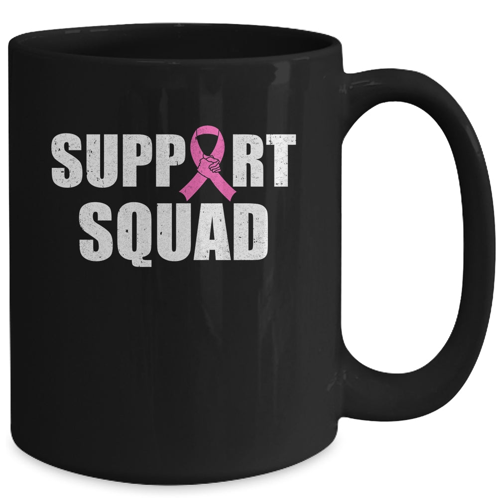 Family Breast Cancer Awareness Pink Ribbon Support Squad Mug | siriusteestore