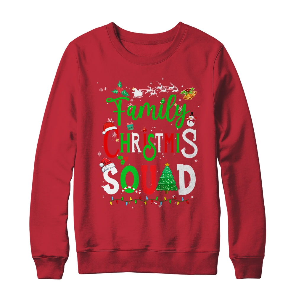 Family Christmas Matching Outfits Team Santa Elf Squad Shirt & Sweatshirt | siriusteestore