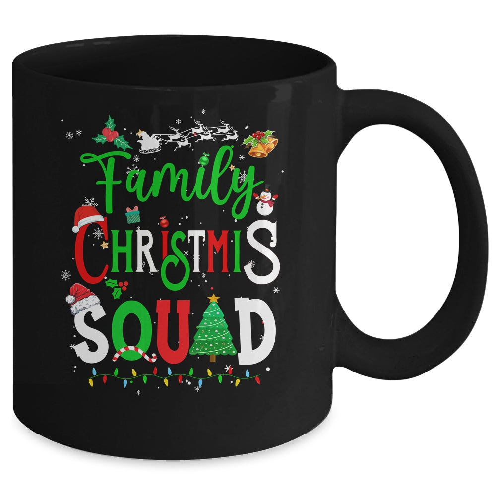 Family Christmas Matching Outfits Team Santa Elf Squad Mug | siriusteestore