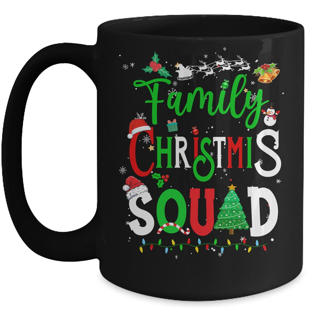 Family Christmas Matching Outfits Team Santa Elf Squad Mug | siriusteestore