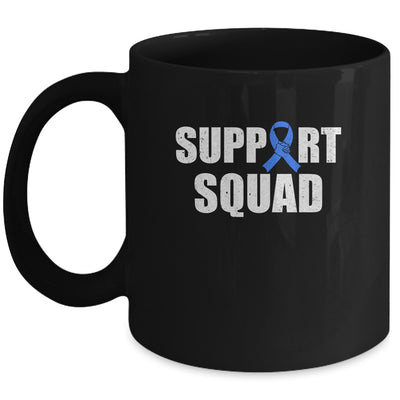 Family Colon Cancer Awareness Blue Ribbon Support Squad Mug | siriusteestore