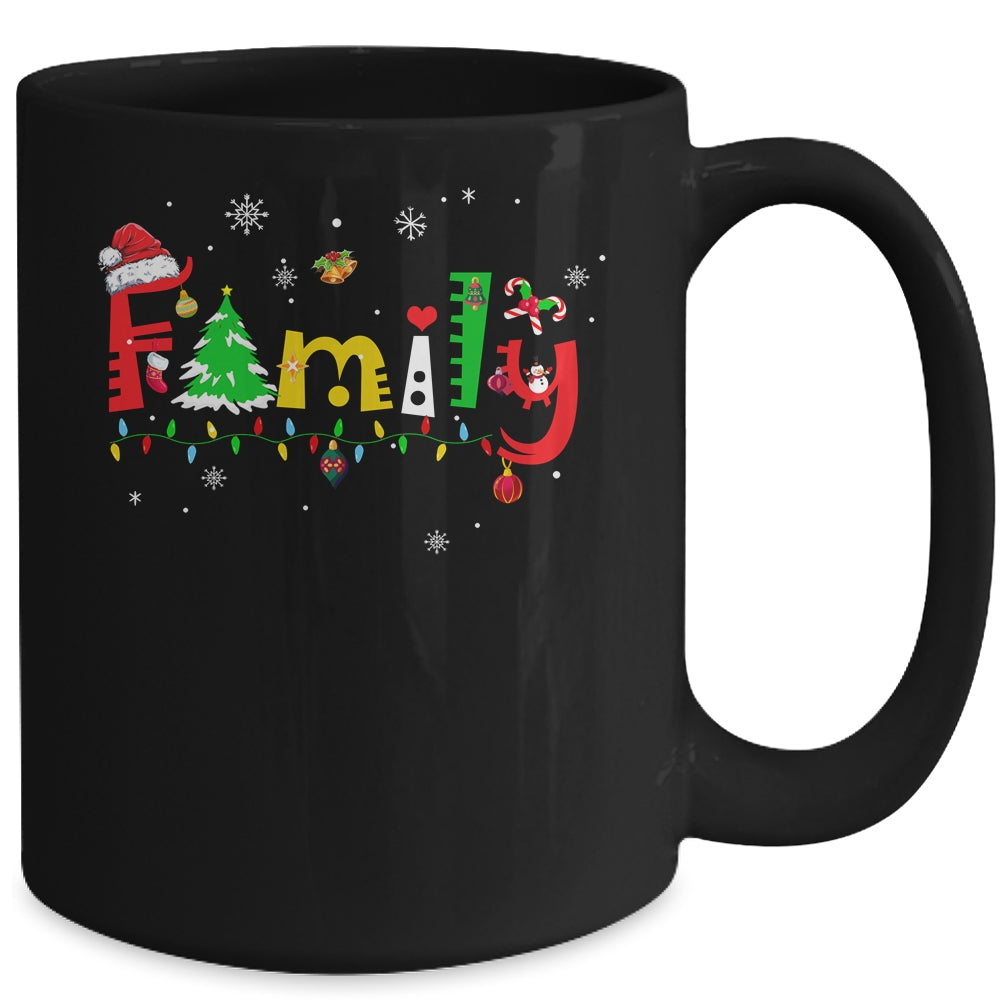 Family Letters Christmas Style Love My Family Christmas Mug | siriusteestore