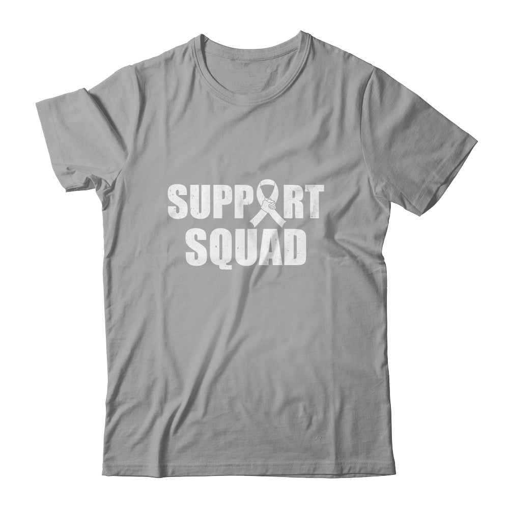 Family Lung Cancer Awareness White Ribbon Support Squad Shirt & Hoodie | siriusteestore