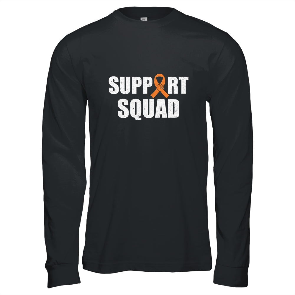 Family MS Leukemia Awareness Orange Ribbon Support Squad Shirt & Hoodie | siriusteestore