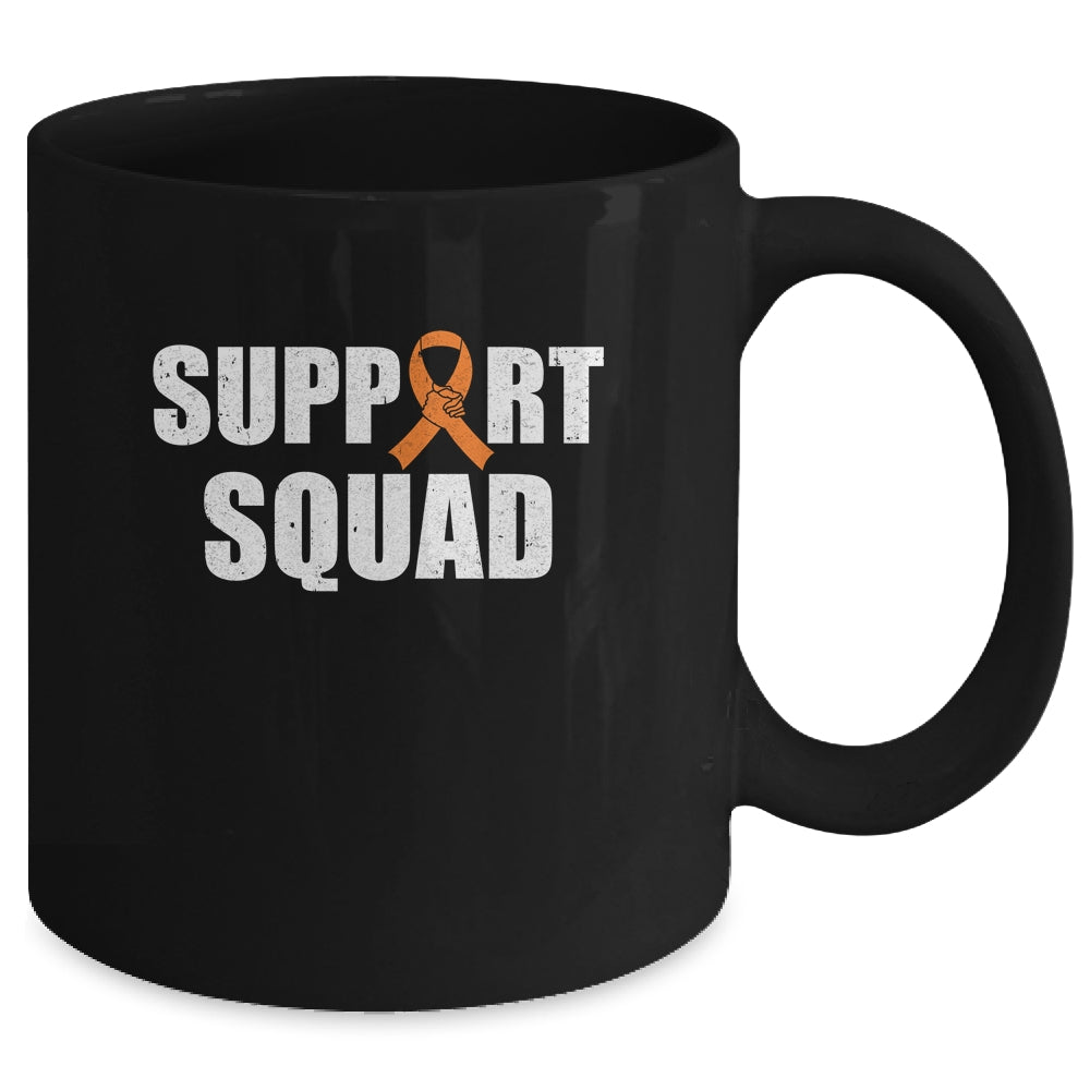 Family MS Leukemia Awareness Orange Ribbon Support Squad Mug | siriusteestore