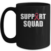 Family Multiple Myeloma Awareness Burgundy Ribbon Support Squad Mug | siriusteestore