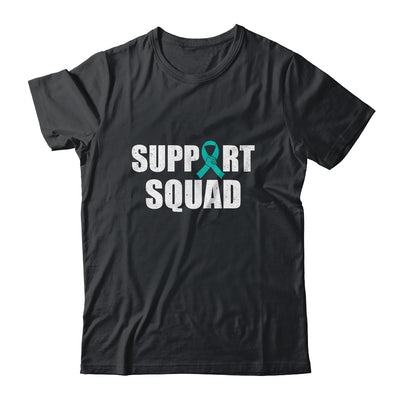 Family Ovarian Cancer Awareness Teal Ribbon Support Squad Shirt & Hoodie | siriusteestore