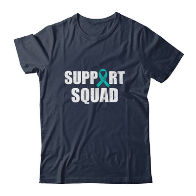 Family Ovarian Cancer Awareness Teal Ribbon Support Squad Shirt & Hoodie | siriusteestore