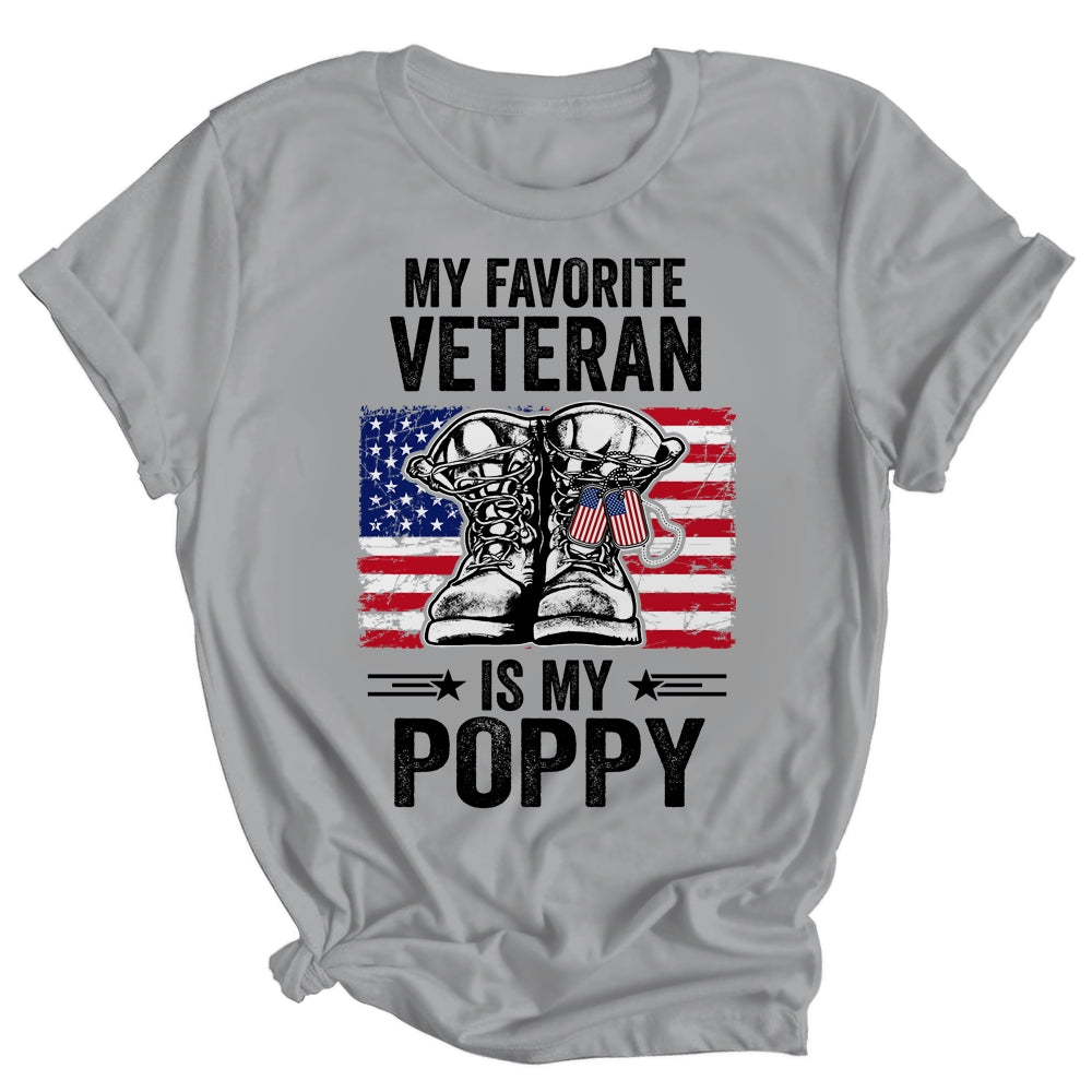 Father Veterans Day My Favorite Veteran Is My Poppy Shirt & Hoodie | siriusteestore