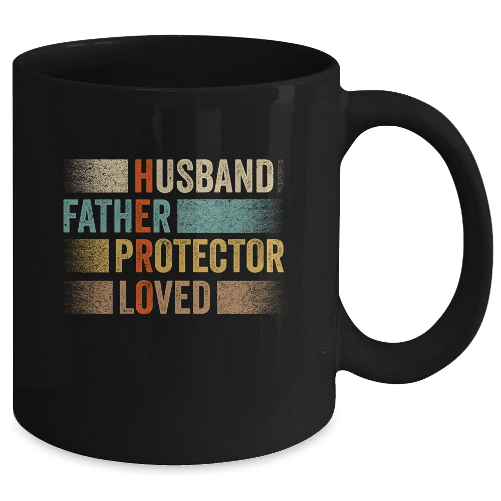 Father's Day Husband Father Protector Loved Hero Dad Mug | siriusteestore