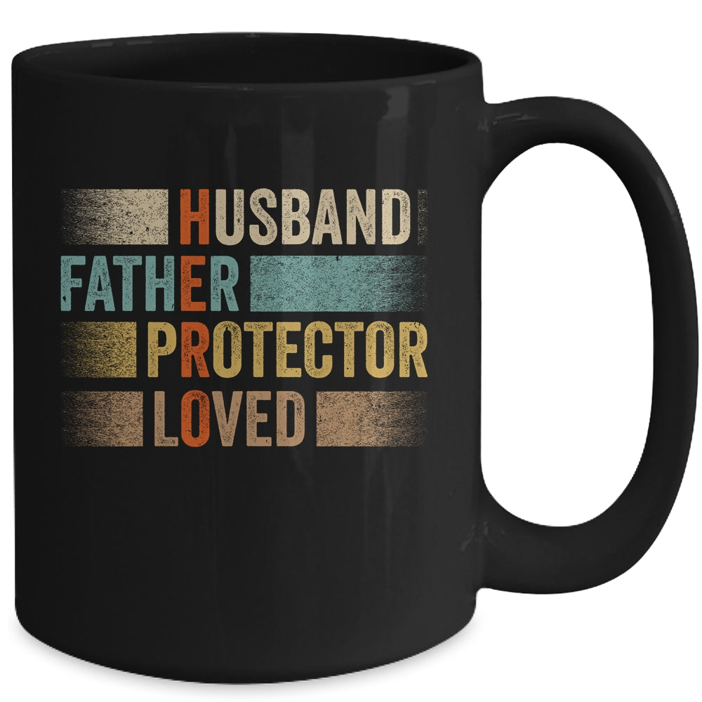 Father's Day Husband Father Protector Loved Hero Dad Mug | siriusteestore