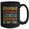 Fathers Day Grandad Warning May Nap Suddenly At Any Time Mug | siriusteestore