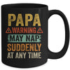 Fathers Day Papa Warning May Nap Suddenly At Any Time Mug | siriusteestore