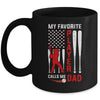 Favorite Tee Ball Player Calls Me Dad USA Flag Father's Day Mug | siriusteestore