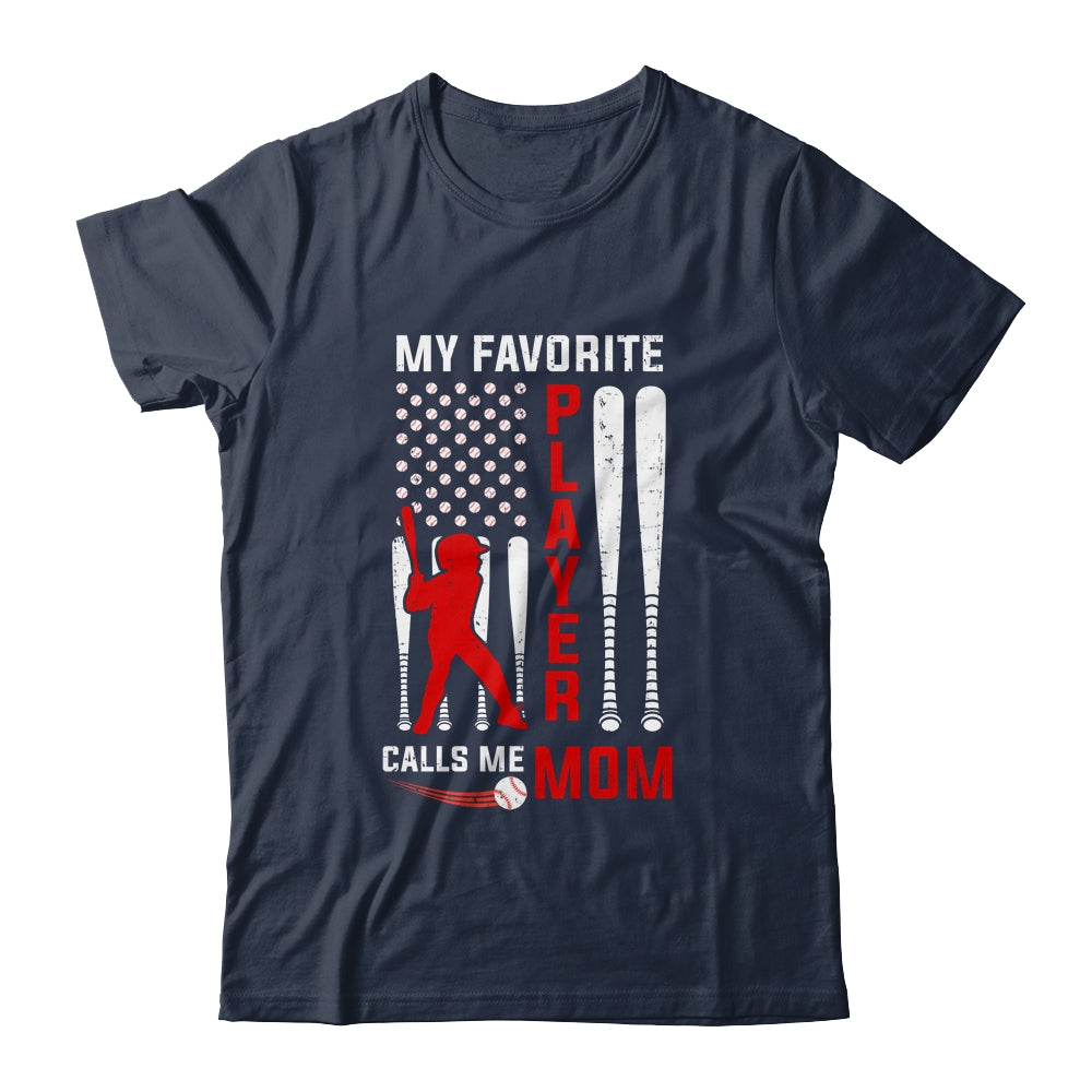 Favorite Tee Ball Player Calls Me Mom USA Flag Mother's Day Shirt & Hoodie | siriusteestore