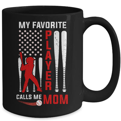 Favorite Tee Ball Player Calls Me Mom USA Flag Mother's Day Mug | siriusteestore