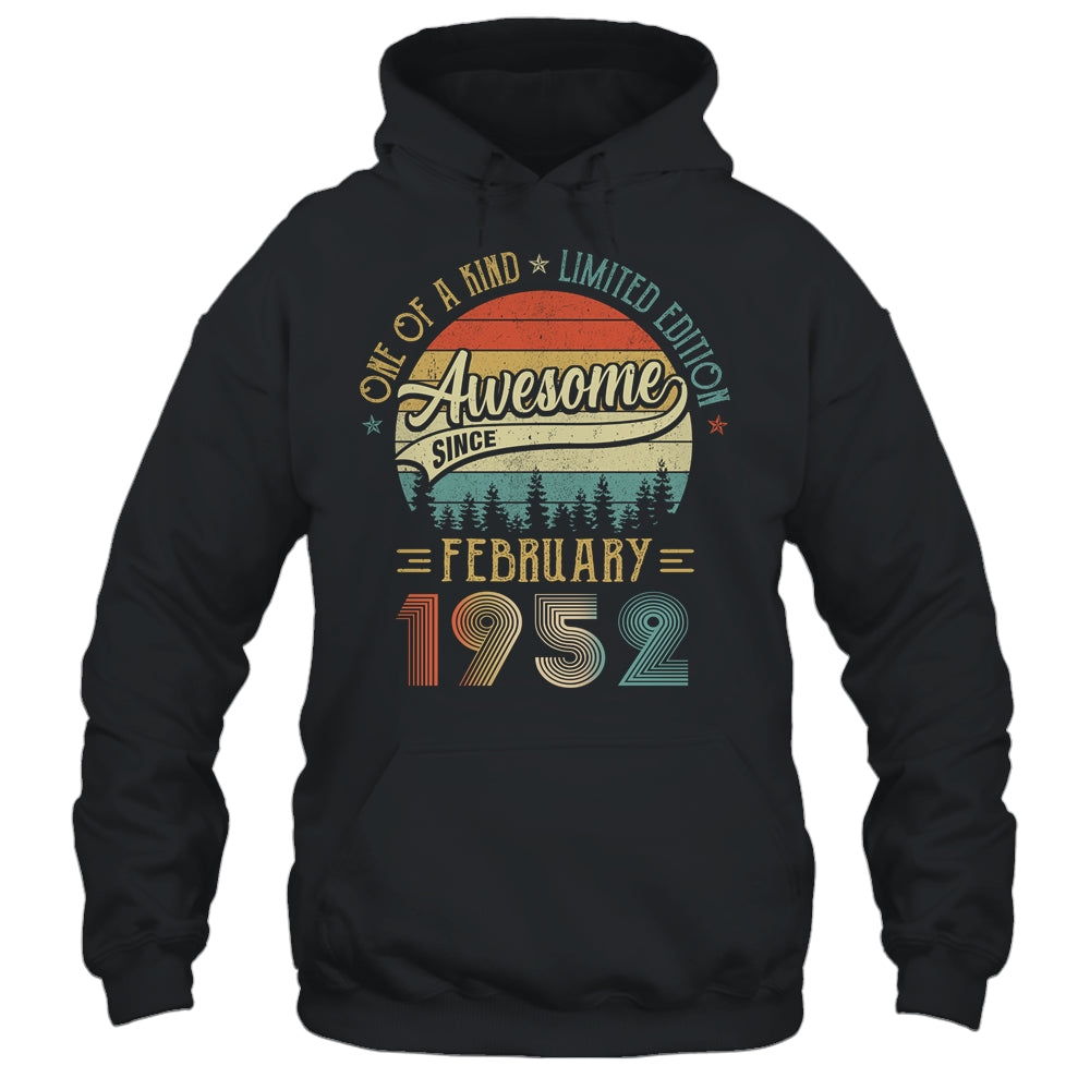 February 1952 Vintage 70 Years Old Retro 70th Birthday Shirt & Hoodie | siriusteestore