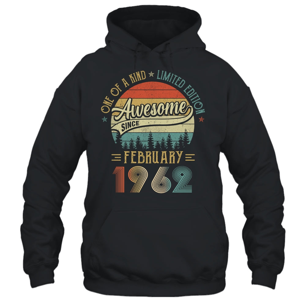 February 1962 Vintage 60 Years Old Retro 60th Birthday Shirt & Hoodie | siriusteestore