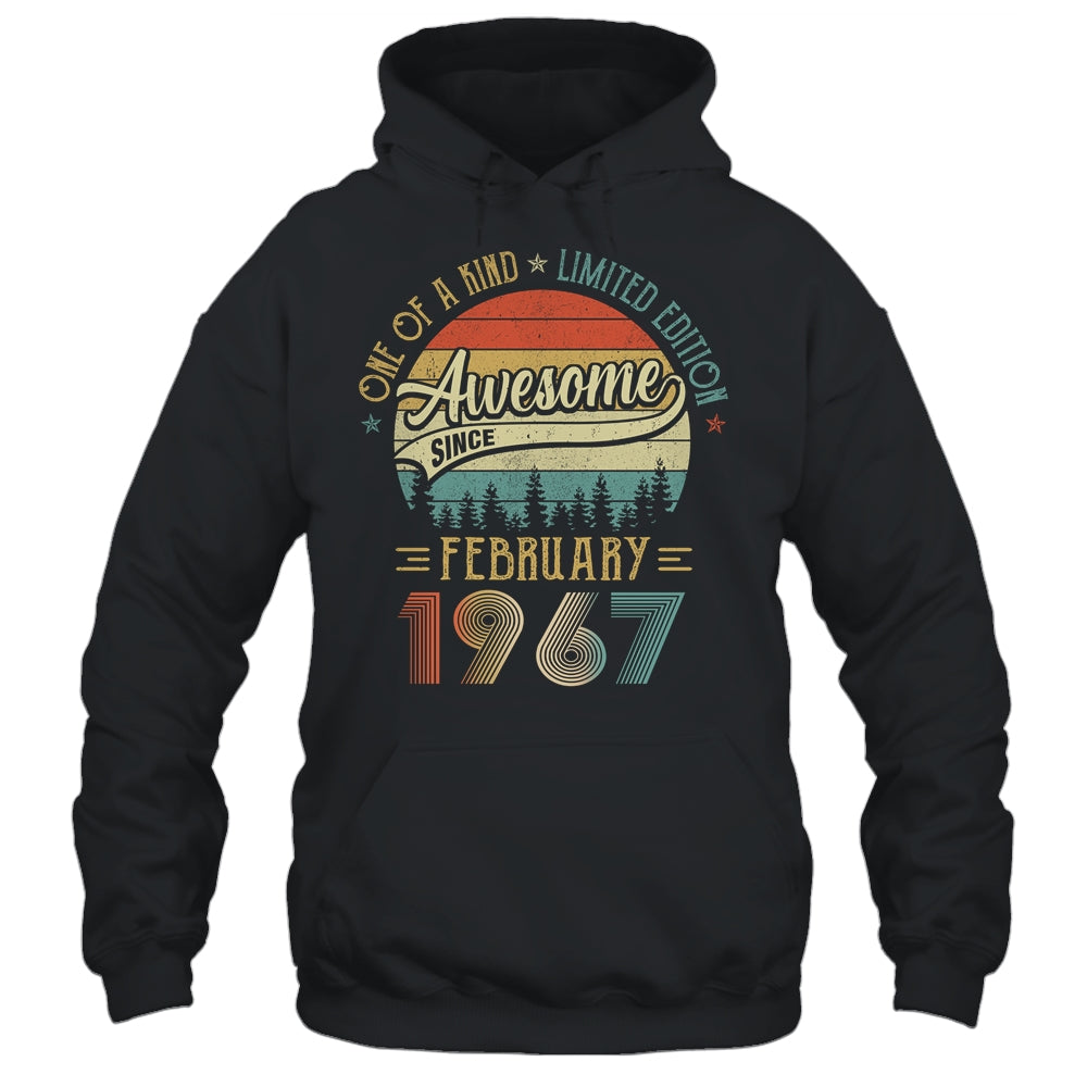 February 1967 Vintage 55 Years Old Retro 55th Birthday Shirt & Hoodie | siriusteestore